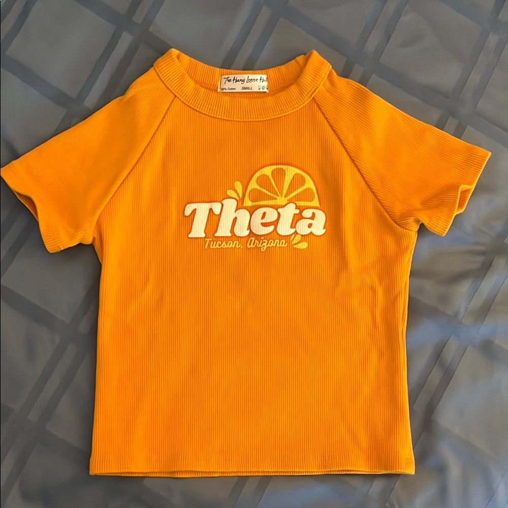 Theta Sorority Tucson Arizona Orange Baby Tee